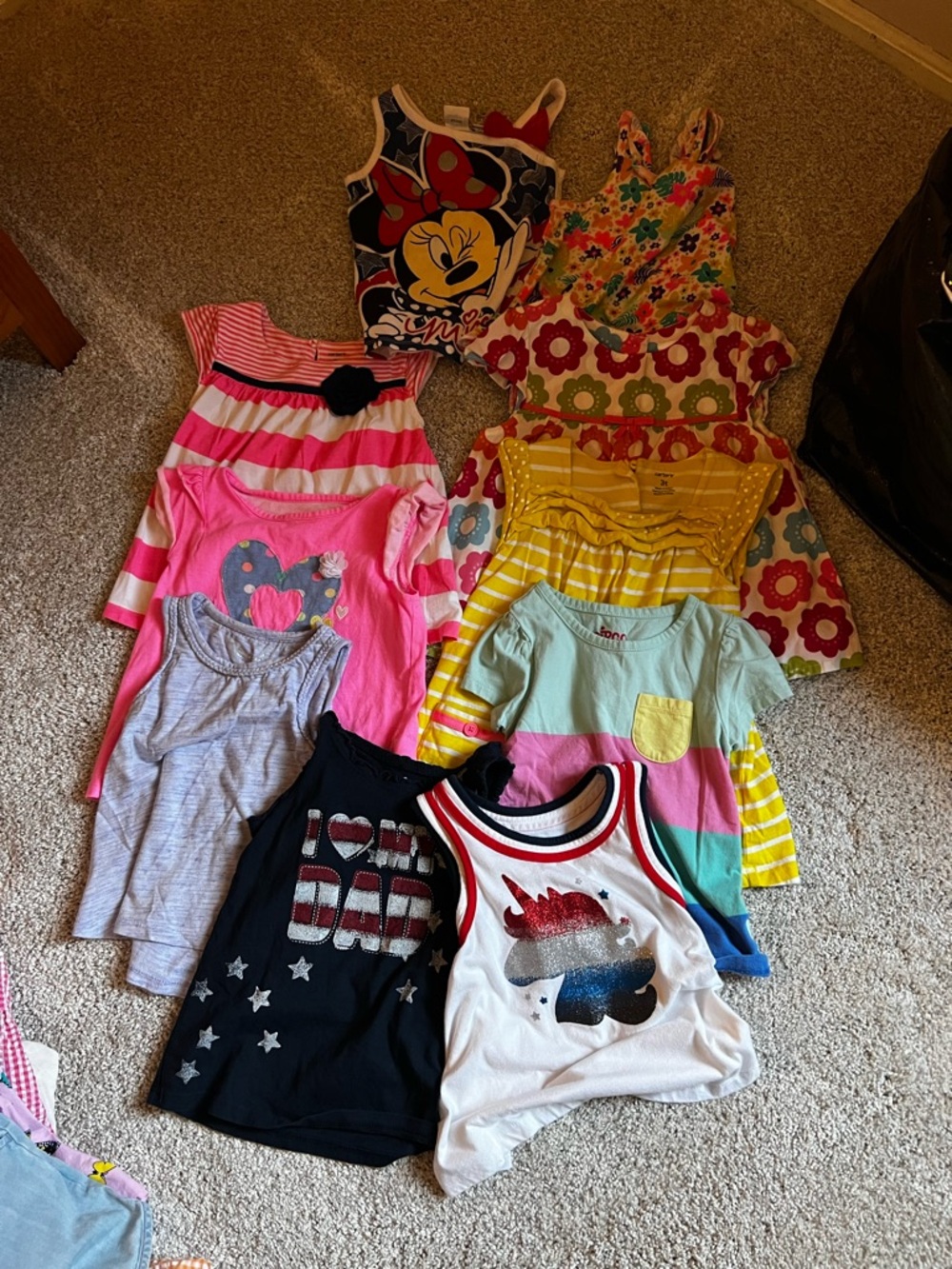 Mixed Girls' 3T summer tops - Bright Multi-Color Prints
